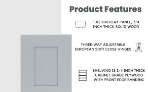 Team Cabinets Shaker Gray Product Description 1