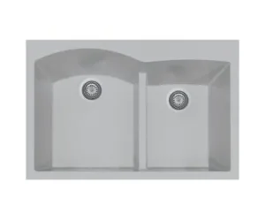 Q Roma 60 40 Low Divide Granite Composite Kitchen Sink 2